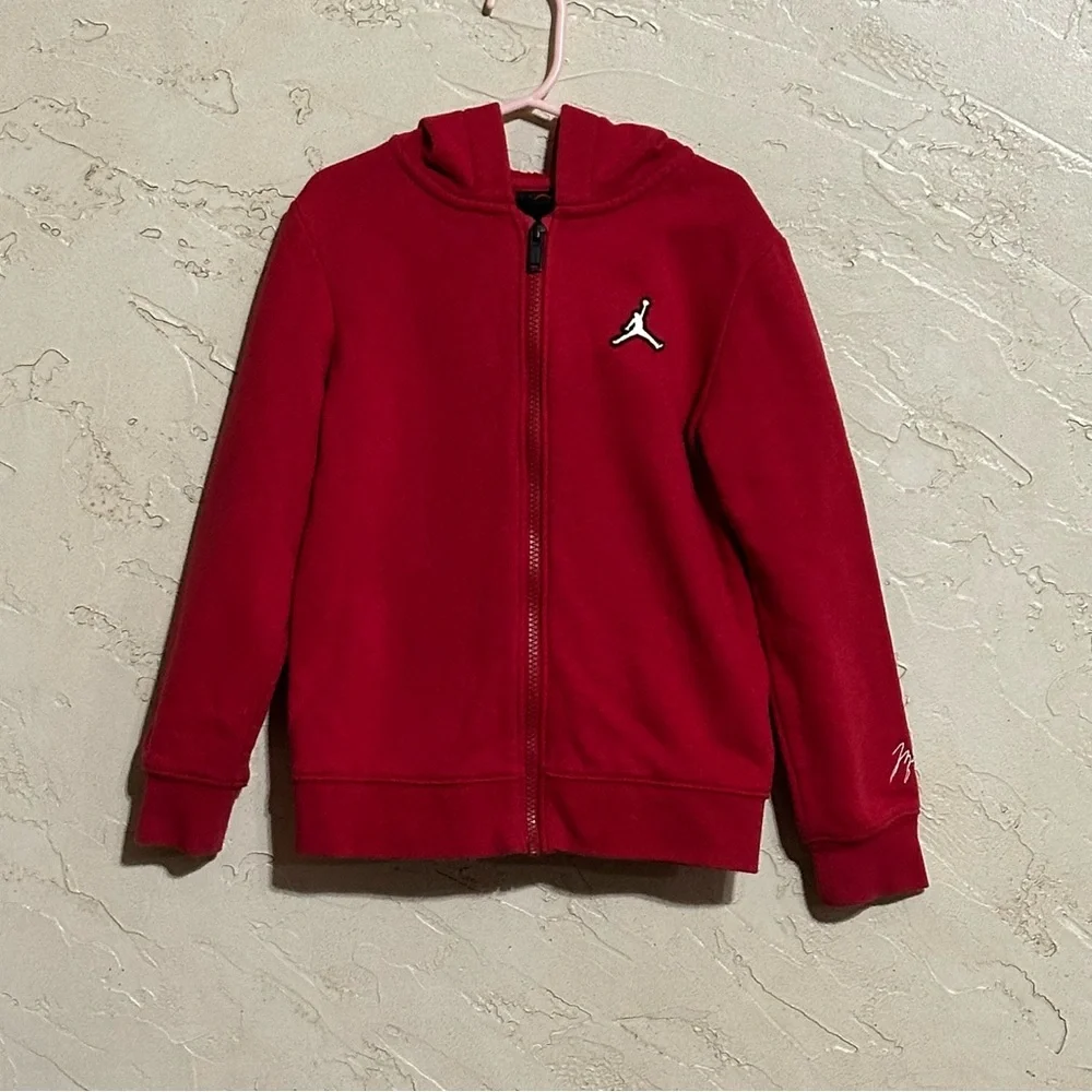 Nike Air Jordan Boys Full-Zip Red Hoodie Jumpman Logo size Medium